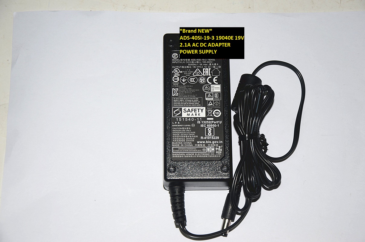 *Brand NEW* AC100-240V 19V 2.1A 19040E ADS-40SI-19-3 AC DC ADAPTER POWER SUPPLY